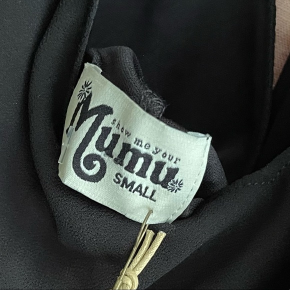 NWT Show Me Your Mumu S Black Jolie Sheer Slip Dress Maxi Chiffon Low Back - Picture 13 of 13